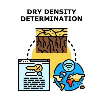 Dry density determination process engineering concept illustration Stock Illustration