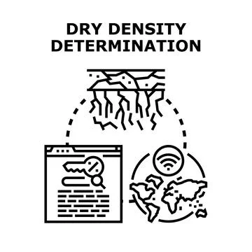 Dry density determination process engineering concept illustration Stock Illustration
