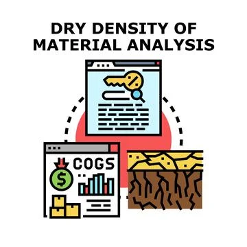 Dry density material analysis concept for engineering Stock Illustration