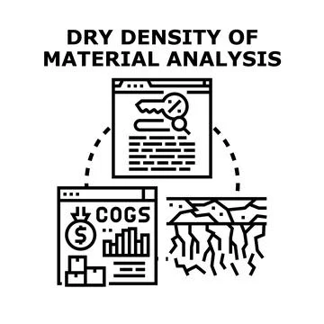 Dry density material analysis concept for engineering Stock Illustration