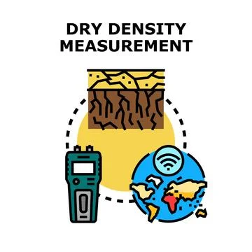 Dry density measurement controlling global soil condition Stock Illustration