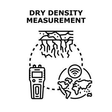 Dry density measurement controlling global soil condition Stock Illustration