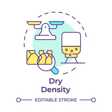 Dry density test multi color concept icon Stock Illustration