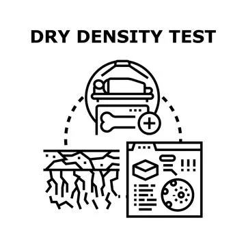 Dry density testing and scientific measurements concept 스톡 일러스트