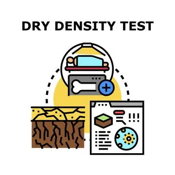 Dry density testing and scientific measurements concept イラスト素材