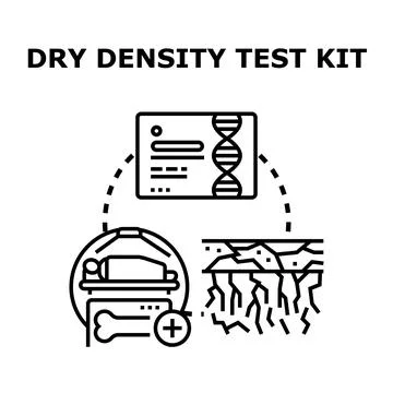 Dry density testing kit concept for medical and soil analysis Stock Illustration