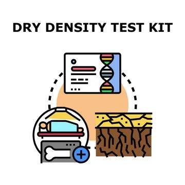 Dry density testing kit concept for medical and soil analysis Stock Illustration