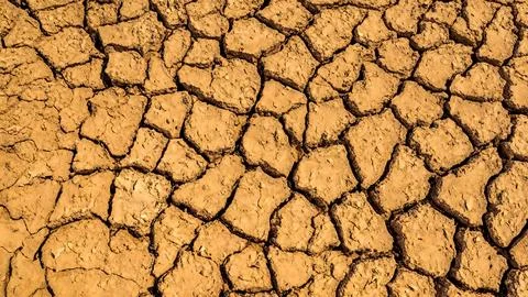 Dry desert clay soil background texture Stock Illustration