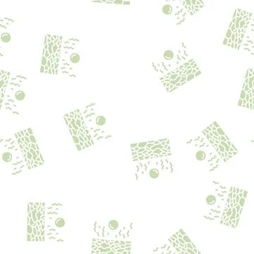 Dry desert glyph seamless pattern Stock Illustration