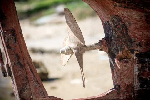 Dry dirty propeller Stock Photos