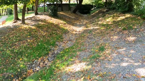 Dry ditch bed in Italy. Video stock 286393046