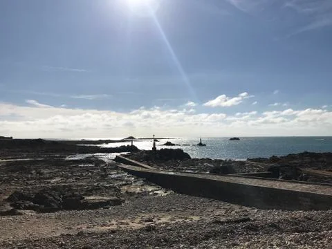 Dry dock in Normandy Stock Photos