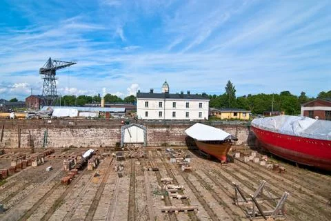 Dry dock. Stock Photos