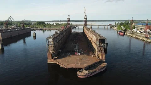 Dry dock in port Stock Footage 159280400