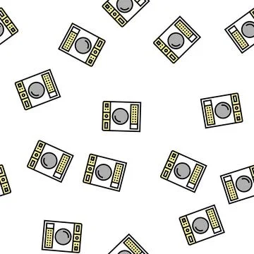 Dry electronic machine vector seamless pattern Stockillustratie