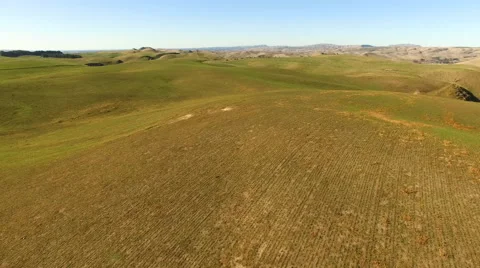 Dry farm flyover Stock Footage 64492604