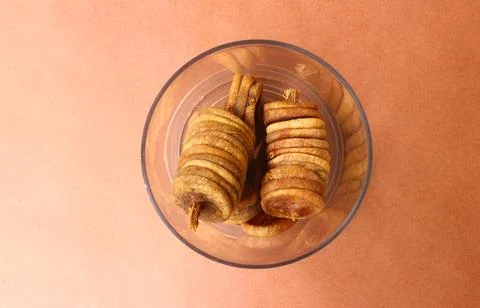 Dry figs in a container Stock Photos