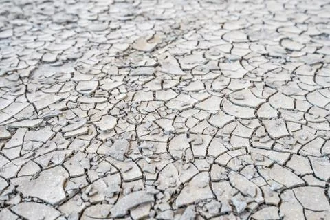 Dry floor surface, soil ground sand cracked texture pattern.. Stock Photos
