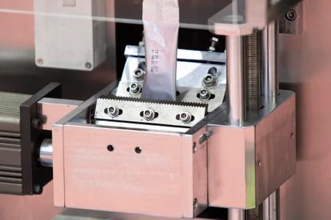Dry Food automatic packing machine using aluminium sheet ;industrial equipmen Stock Photos