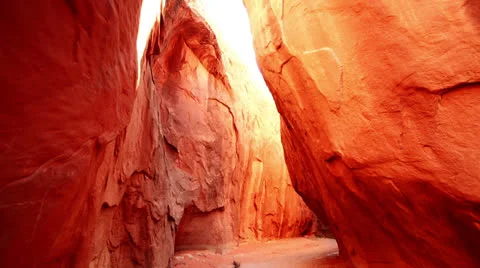 Dry Fork Narrows 07 Grand Staircase Escalente Canyoneering Stock Footage 25854989