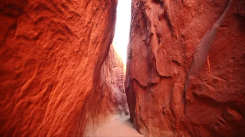 Dry Fork Narrows 13 Zoom In Grand Staircase Escalente Canyoneering Stock Footage 25855635