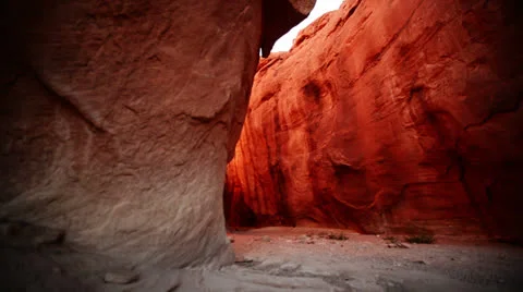 Dry Fork Narrows Dolly 01 Grand Staircase Escalente Canyoneering Stock Footage 25855875