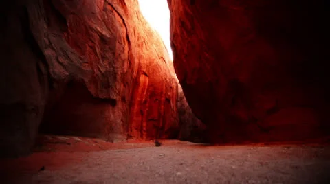 Dry Fork Narrows Dolly 04 Grand Staircase Escalente Canyoneering Stock Footage 25856058