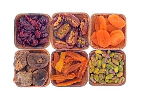 Dry fruit and nuts Stock Photos
