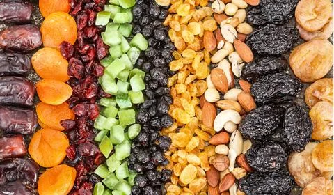 Dry fruit layers Stock Photos