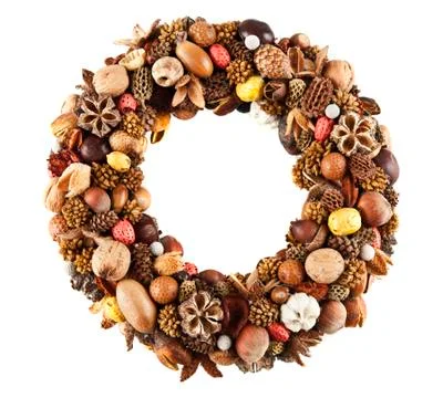 Dry fruit wreath Foto stock