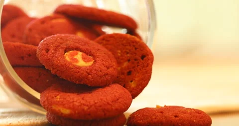 Dry fruits Biscuits on a table Stock Footage 329624431