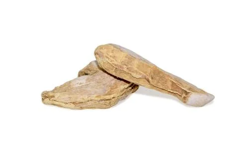 Dry ginger isolated on white background Stock Photos