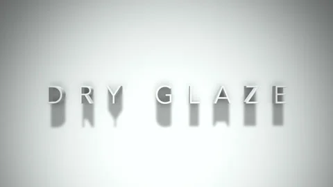 Dry glaze 3D title animation with shadows on a white background Stock Footage 297108477