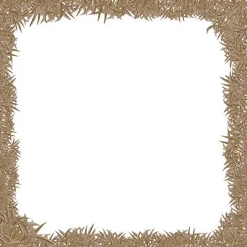 Dry grass frame Stock Illustration