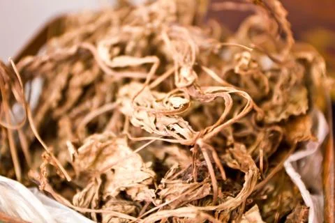 Dry grass herb texture background Stock Photos