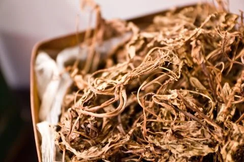 Dry grass herb texture background Foto stock