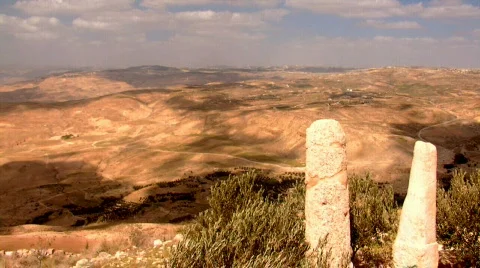Dry grass in Jordan Stock Footage