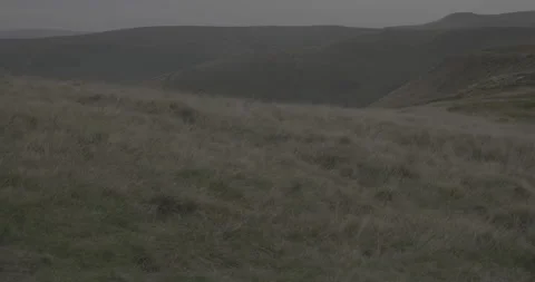Dry grass overlooking hills in the background, VLOG profile, 4k, 24fps, B-roll Stock Footage 277231659