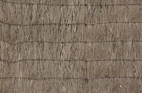 Dry grass wall Stock Photos