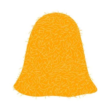 Dry Hay Stack as Crop Harvesting Vector Illustration Stock Illustration