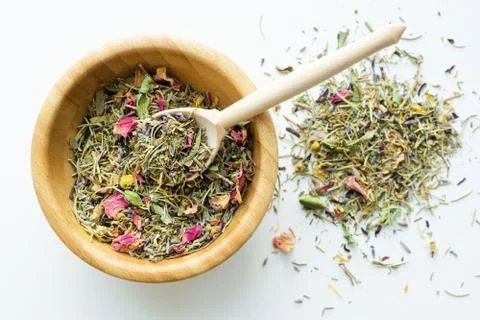 Dry herbal tea Stock Photos