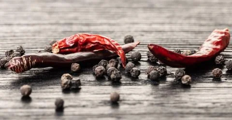 Dry hot pepper Stock-Fotos