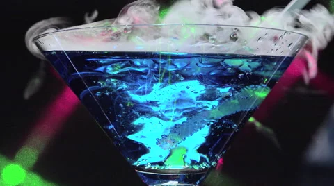 Dry ice in blue lagoon Stock Footage 55179747