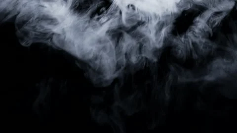Dry ice clouds overlay background. White abstract smoke slowly floating through Stock Footage 136488206