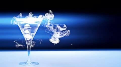 Dry Ice Martini Video stock 21612505