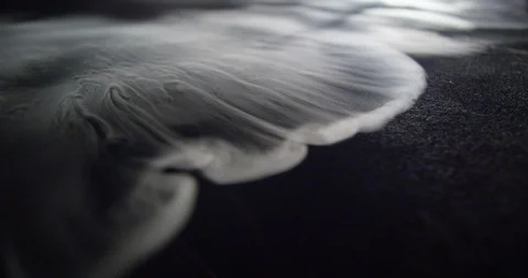Dry Ice - Soft Smoke flows on Floor Backlit - VFX element -SLOW MOTION 4K Stock Footage