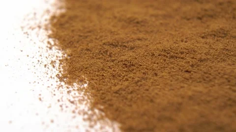 Dry instant chicory root powder on a white background. Caffeine free concept. Stock Footage 178415908
