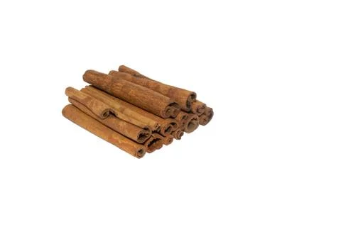 Dry isolated cinnamon on a white background Stock Photos
