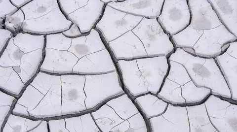 Dry Lake Cracked earth Climate Change Global Warming Drought Closeup Variation Stock Footage
