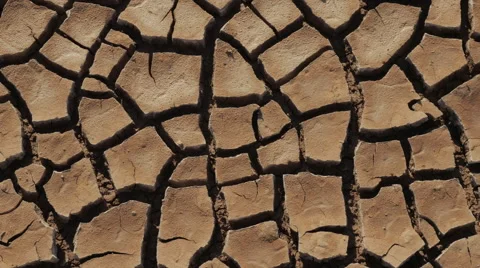 Dry Lake Famine from Global Warming Climate Change Panning Shot Stock Footage